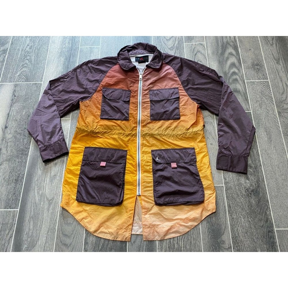 Nike Air Jordan Sample Windbreaker CU6319 Reflective Logo Zip Small Rare